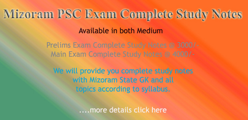 Mizoram PSC Study Notes 2023